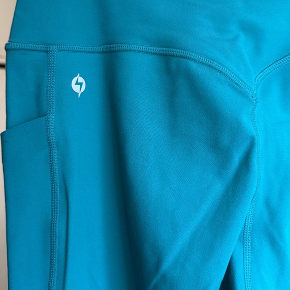 Crisscross Hourglass® Flared Leggings with Pockets - Emerald - Medium TALL 34" - Picture 9 of 10